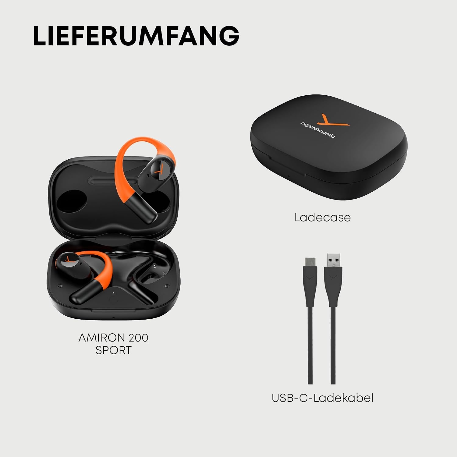 image:imagebeyerdynamic AMIRON 200 Open True Wireless Earphones with Ergonomic EarHooks 36Hour Battery IP54 WeatherResistant Customizable Sound via App BlackSport