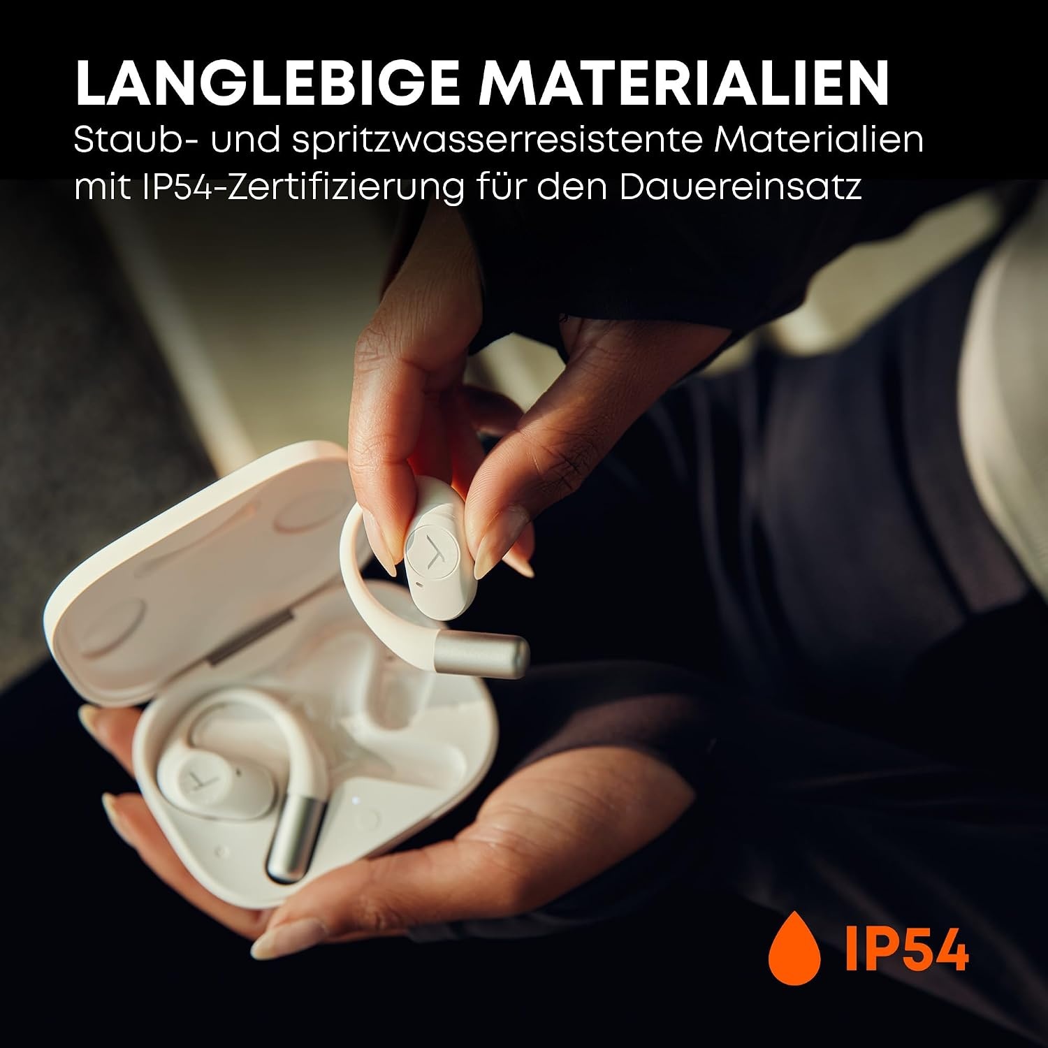 image:imagebeyerdynamic AMIRON 200 Open True Wireless Earphones with Ergonomic EarHooks 36Hour Battery IP54 WeatherResistant Customizable Sound via App BlackSport