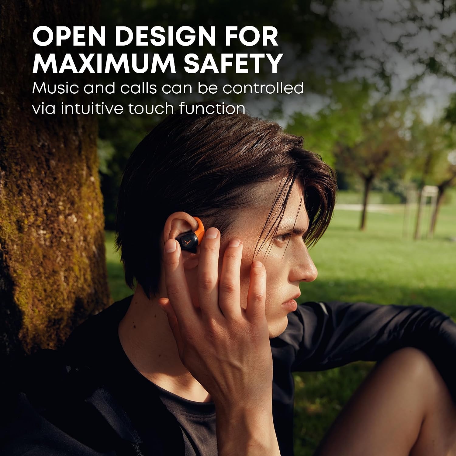 image:imagebeyerdynamic AMIRON 200 Open True Wireless Earphones with Ergonomic EarHooks 36Hour Battery IP54 WeatherResistant Customizable Sound via App BlackWhite