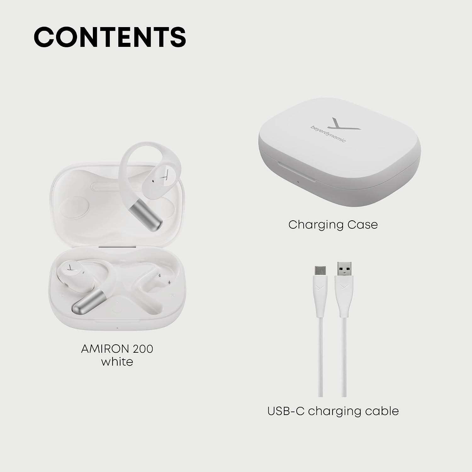 image:imagebeyerdynamic AMIRON 200 Open True Wireless Earphones with Ergonomic EarHooks 36Hour Battery IP54 WeatherResistant Customizable Sound via App BlackWhite