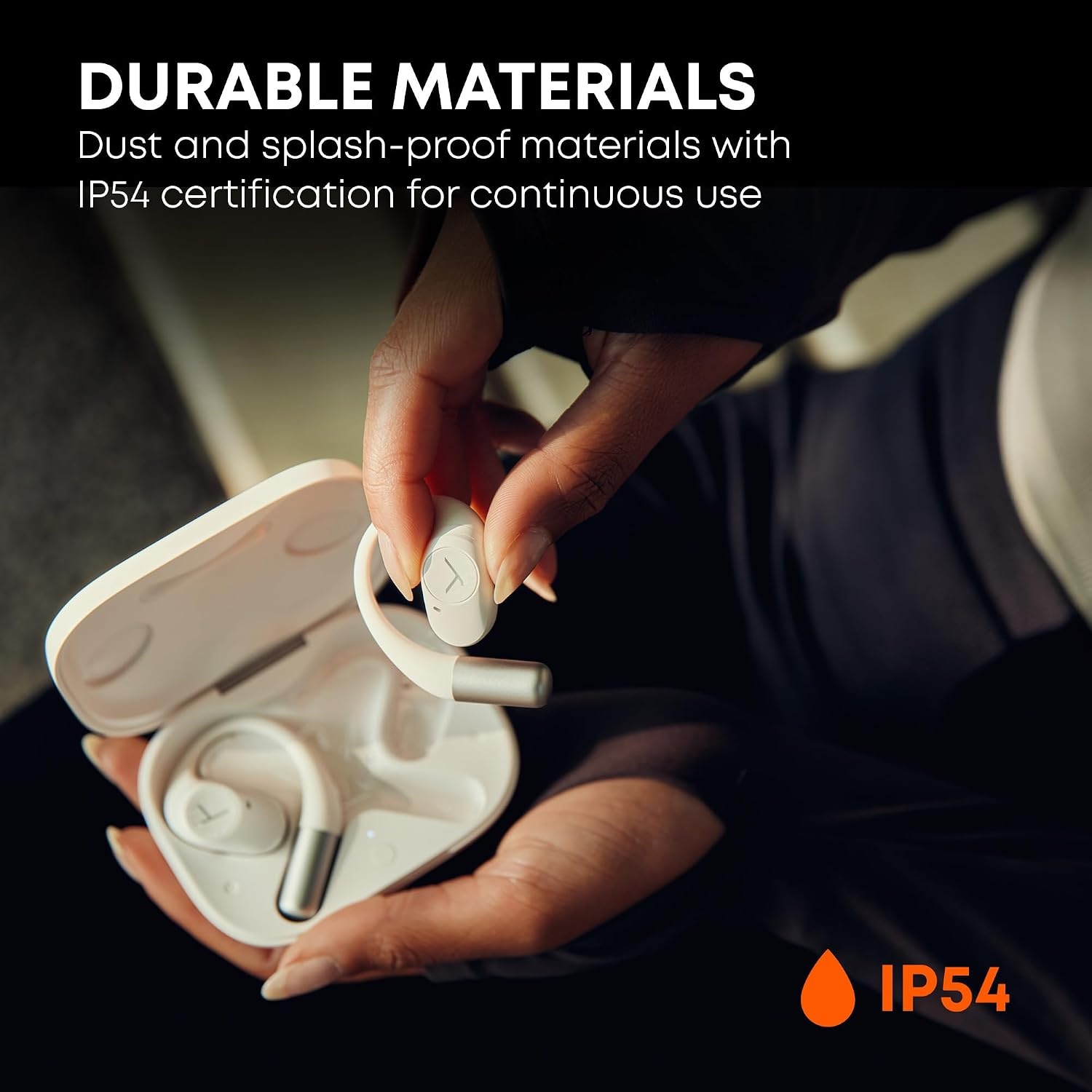image:imagebeyerdynamic AMIRON 200 Open True Wireless Earphones with Ergonomic EarHooks 36Hour Battery IP54 WeatherResistant Customizable Sound via App BlackWhite