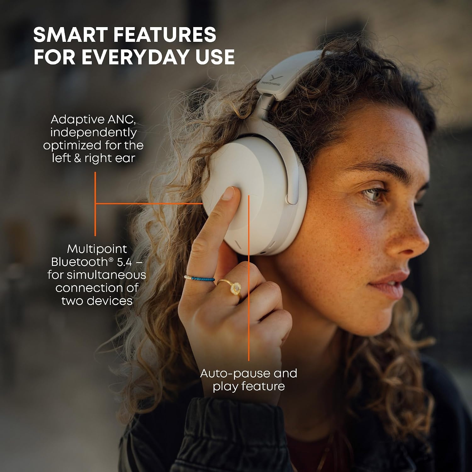 image:imagebeyerdynamic AVENTHO 300 Wireless OverEar Headphones with ANC Dolby Atmos and Head Tracking BlackBlack