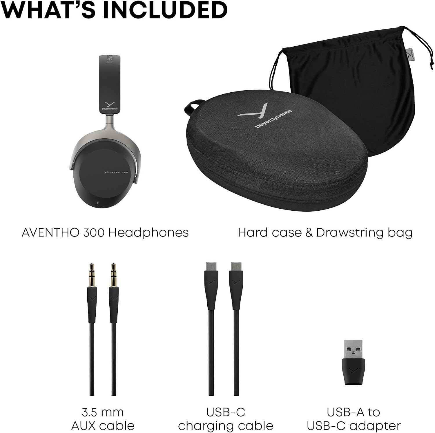 image:imagebeyerdynamic AVENTHO 300 Wireless OverEar Headphones with ANC Dolby Atmos and Head Tracking BlackBlack