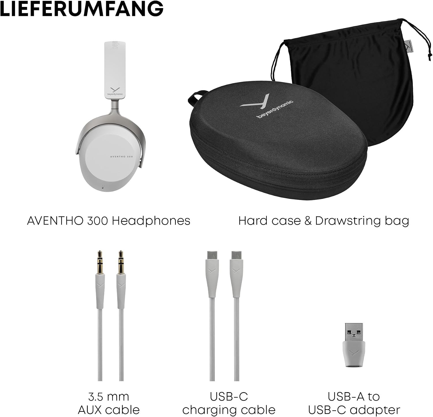 image:imagebeyerdynamic AVENTHO 300 Wireless OverEar Headphones with ANC Dolby Atmos and Head Tracking BlackNordic Grey